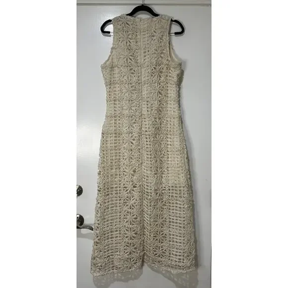 Nordstrom Endless Rose Sleeveless Textured Lace Midi Dress Ivory Size Large  NWT - coffeafoods.com